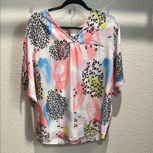Stylish Women's Multicolor Leopard Print Top